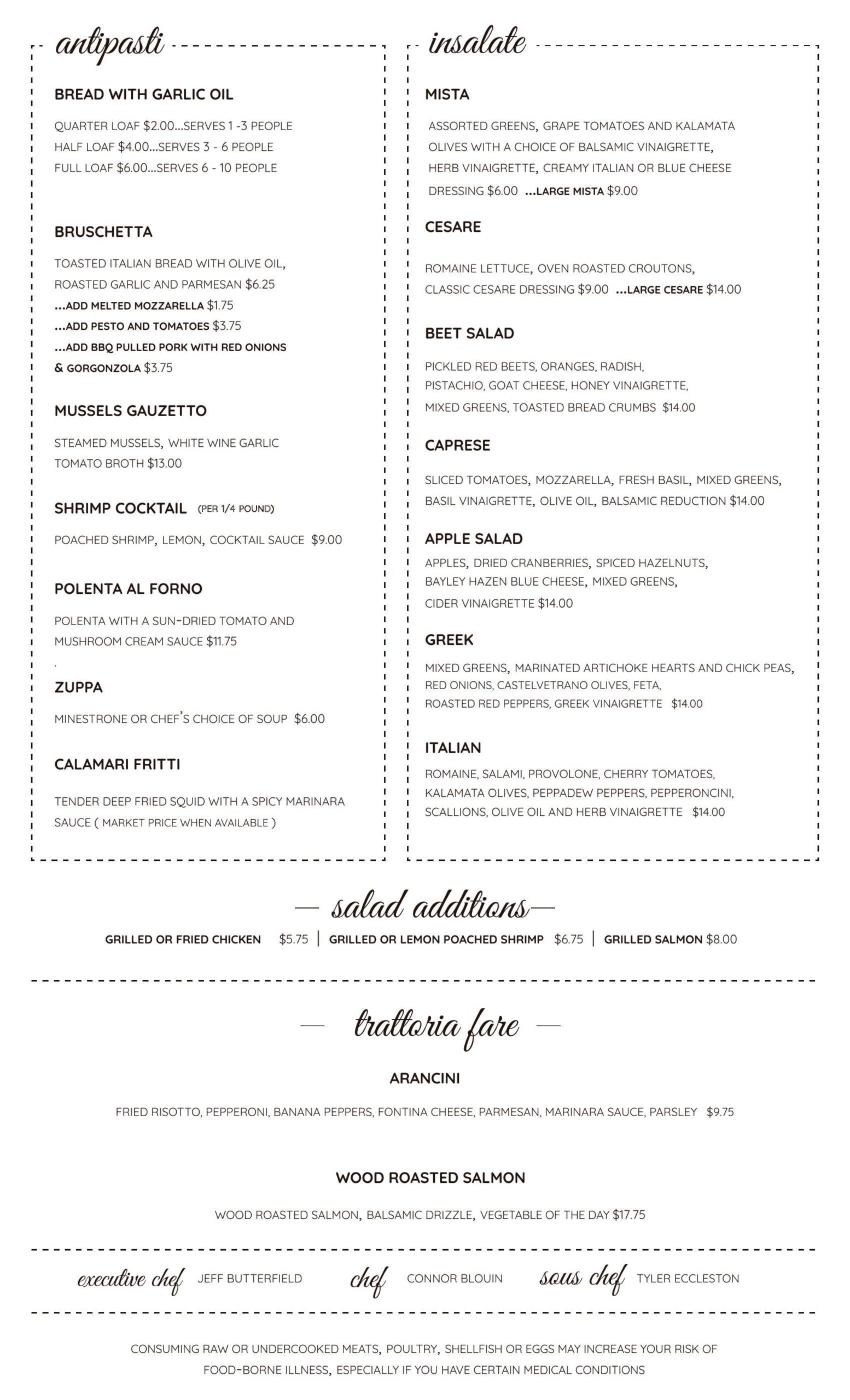 Lunch Menu