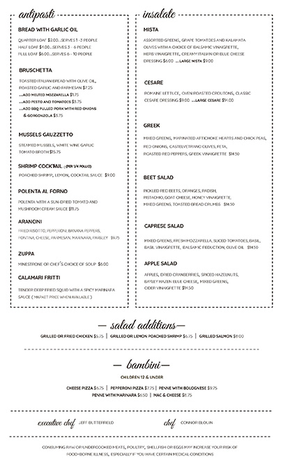 Dinner Menu